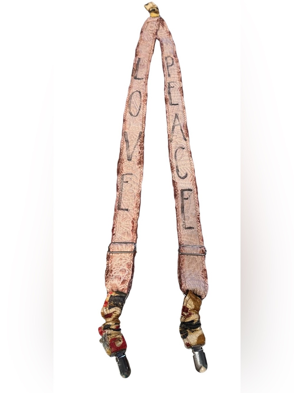Handmade quilted suspenders (rose)